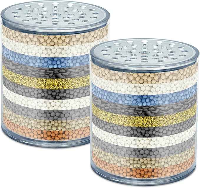 AWO 2 PACK Replacement Shower Head Filter Cartridge Compatible with HammerHead Showerhead,Multi Stage Shower Filtration Systems for Hard Water Reduces Chlorine,Fluoride and Harmful Substance - AquaVibe