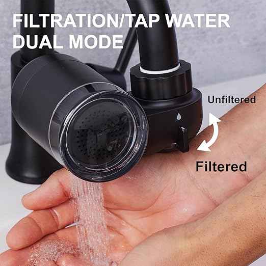 Filterbaby Skincare Filter 2.0, Bathroom Sink Filter Faucet for Men and Women’s Skin Care, 99.9% Chlorine Removal – 0.000001 mm Carbon Fiber, Clinically Tested, Skin Hydration in 2 Weeks (Black)