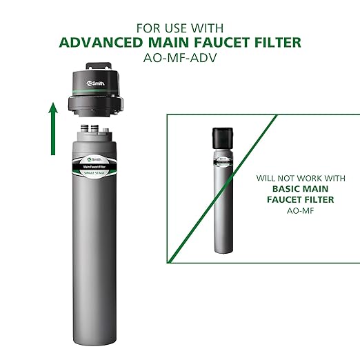 AO Smith Advanced Direct Connect Under Sink Replacement Filter for AO-MF-ADV System - Claryum Filtration Reduces Up To 99% of 78 Harmful Contaminants - AO-MF-ADV-R