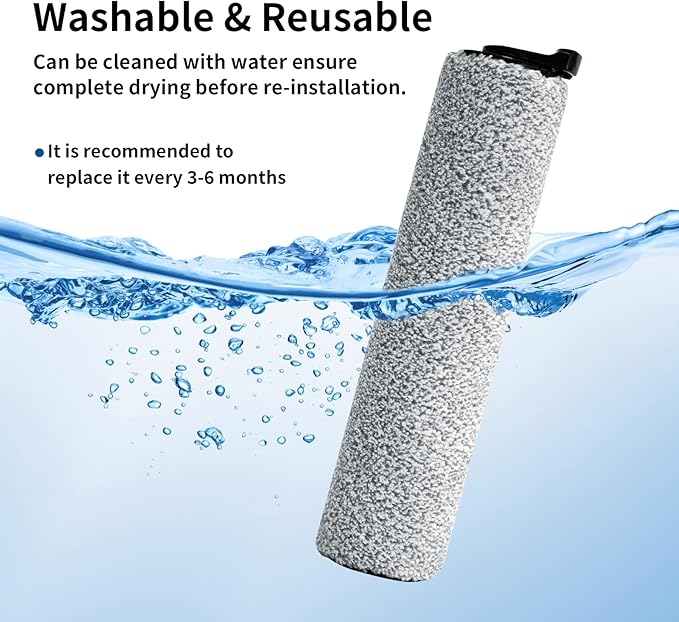 Roller Brush Replacement Compatible with Tineco iFloor 3,Floor One S3, iFloor 2 Cordless Vacuum Cleaner, Replacement Parts Include 2 Brush Rollers - AquaVibe