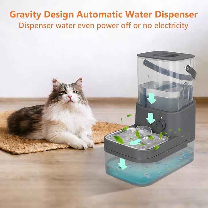 Smart Pet Water Fountain,Filterless Cat Water Fountain No Filter,3L/102oz Ultra Silent Cat Fountain, Separation Design