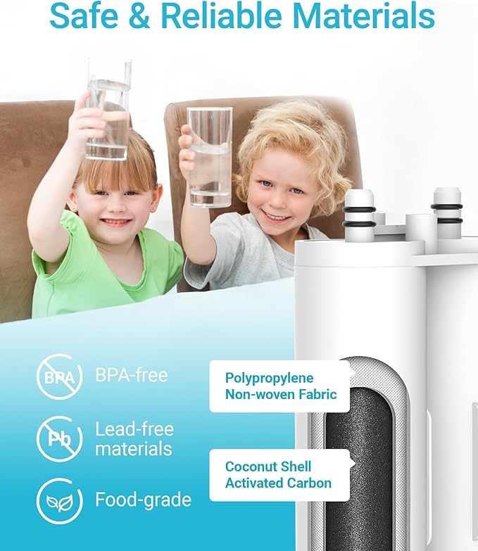 AQUA CREST Replacement for Frigidaire® & Electrolux® WF2CB®, PureSource2®, NGFC 2000, FC100, 1004-42-FA, Kenmore 9916, 469911, 469916 Refrigerator Water Filter, 2 Filters