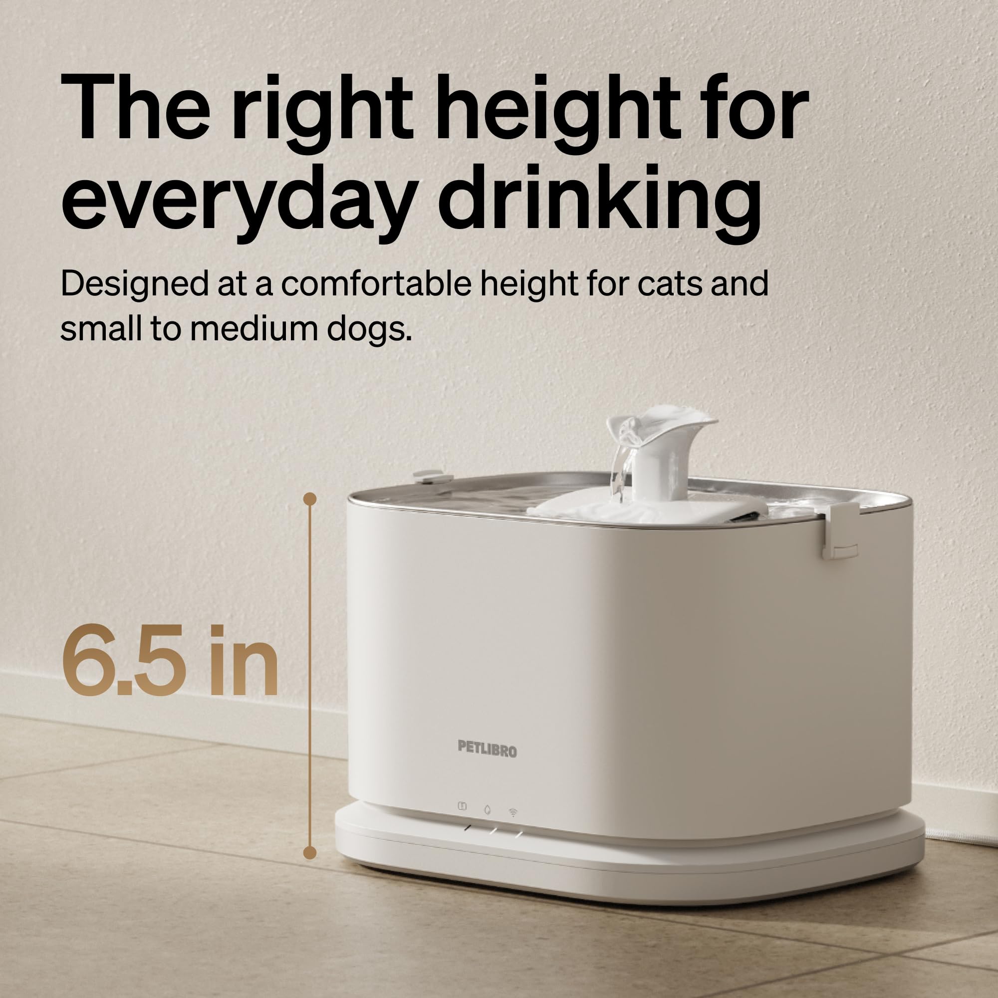 Quiet Dog Water Fountain Stainless Steel Tray