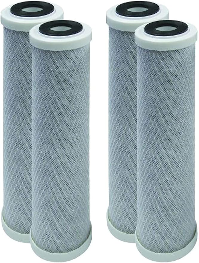 CFS – 4 Pack Carbon Block Water Filter Cartridges Compatible with Watts WCBCS975RV Models – Removes Bad Taste and Odor – Whole House Replacement Filter Cartridge – 5 Micron