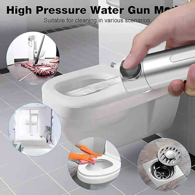 High Pressure Handheld Shower Head High Pressure Shower Heads- High Flow Even with Low Water Pressure - Hand Held Showerhead Set with 59″Replacement Hose/Bracket and Cotton Filters (Premium Chrome)