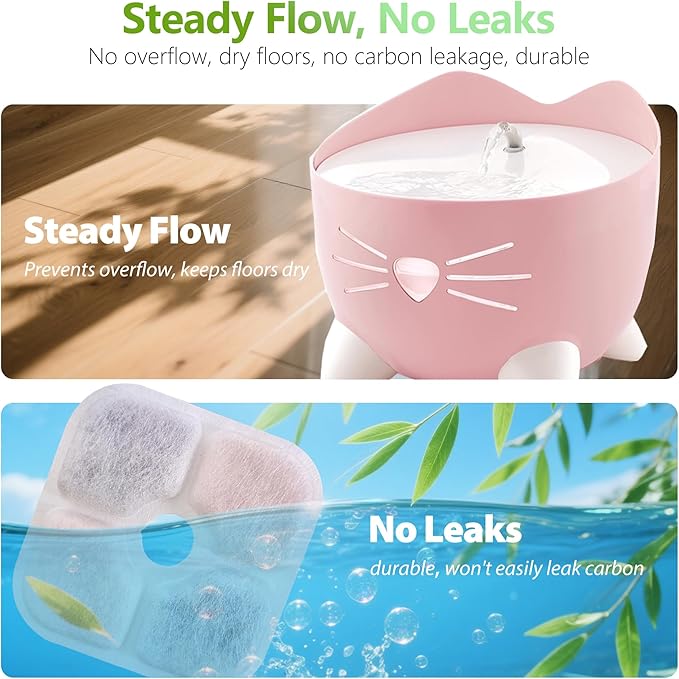 12-Pack Cat Fountain Filter Replacement Compatible with Catit PIXI Water Fountain 85oz/2.5L, Cat Water Fountain Filter Replacement Triple Action Water Filters - AquaVibe