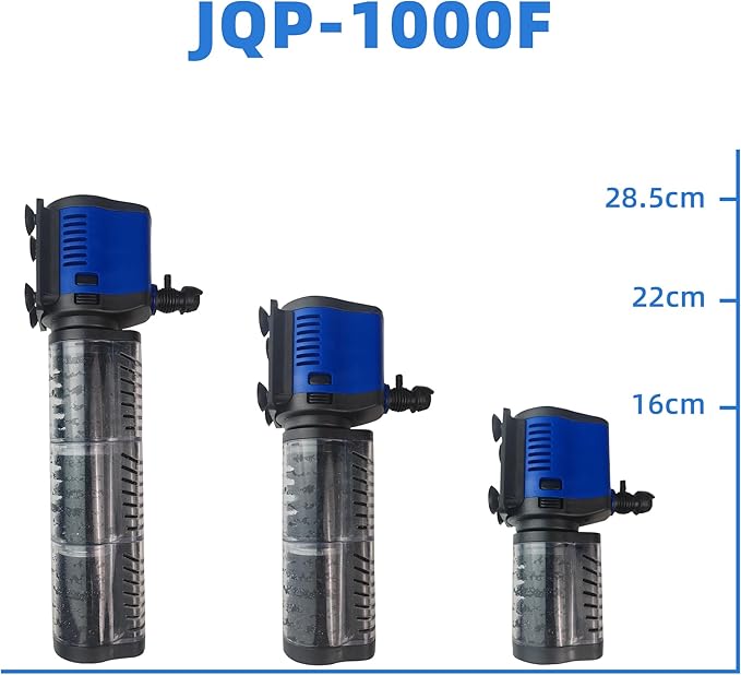 COOSPIDER Pond Filter for 100-300 Gallon, 660 GPH Powerful Filtration Pond Pump, Submersible Canister Filters for Fish Turtle Tank, Cold Plunge, Clear Wavemaker Oxygen Supply, Dry Burning Protection - AquaVibe