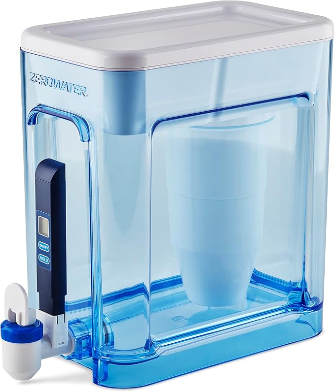 ZeroWater Official Replacement Filter - 5-Stage Water Filter Bundle with 22 Cup Ready-Read 5-Stage Water Filter Dispenser