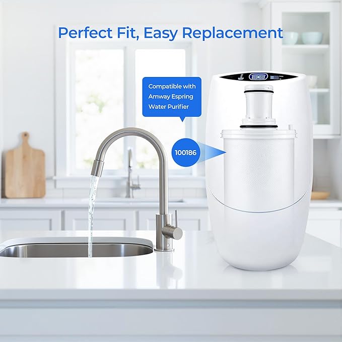100186 Filter Replacement, Compatible with Amway eSpring UV Purifier 100185, 100186, 100187, 100188, 100189, 110720, 118384, 2 Pack