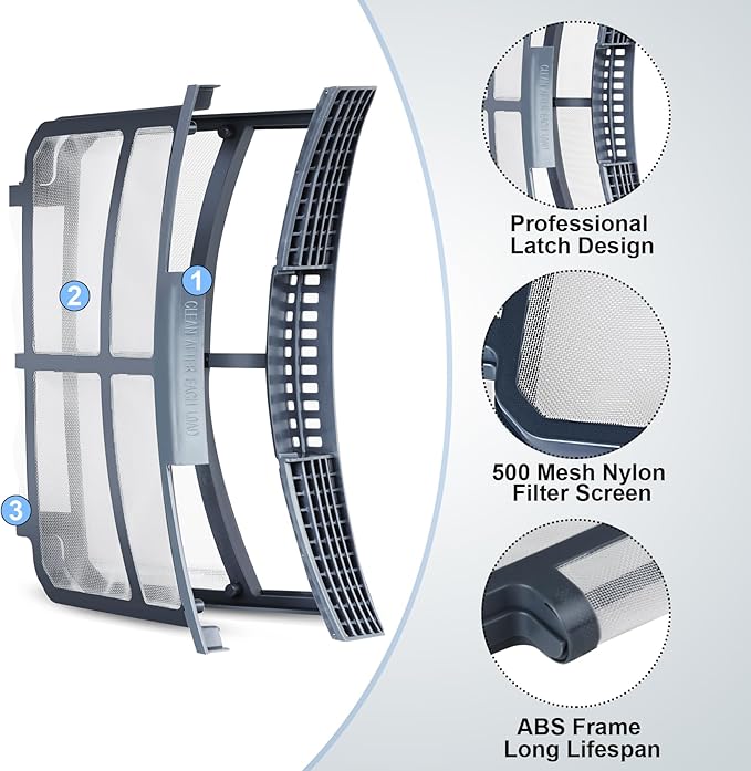 WE16X32537 Dryer Lint Filter Replacement, Compatible with GE General Electric Clothes Dryers, Replaces WE16X29597 AP7205579 Lint Trap Screen - AquaVibe