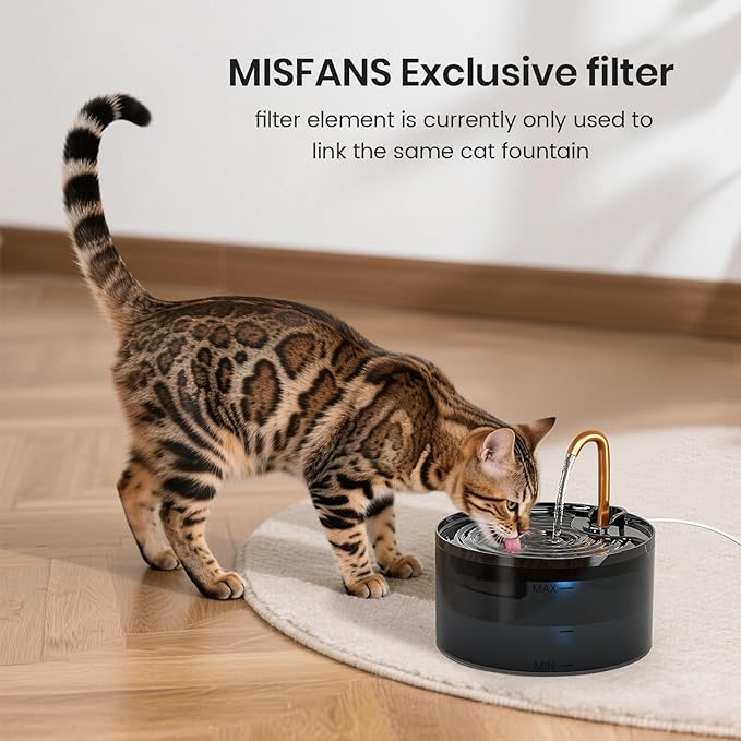 S003,S005 Exclusive 24 set Cat Fountain Filter Replacement, 24 Pack Filters and 24 Pack Sponges, Only for Item Model Number:S003,S005, Not for Other Brands of Products