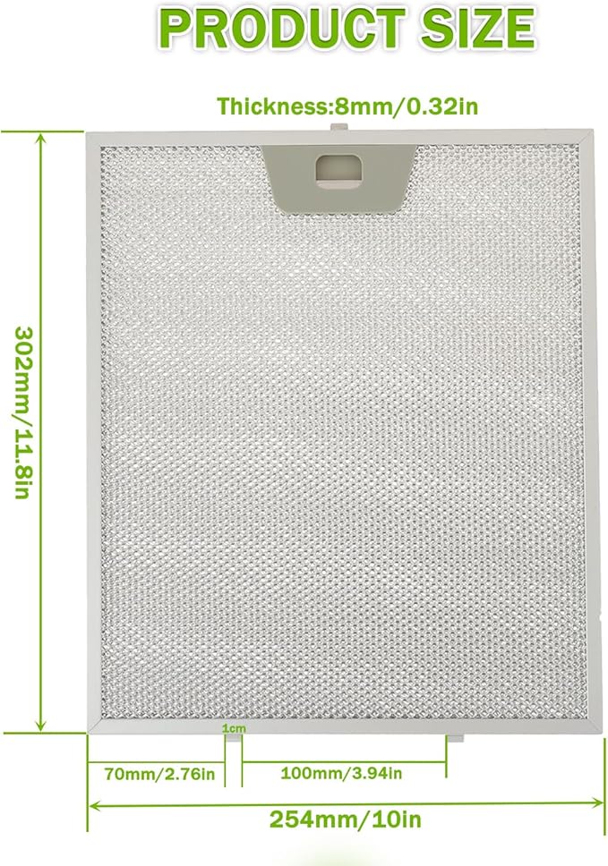 WB02X24871 Range Hood Grease Filter Replacement 5 Layer Aluminum Mesh Hood Grease Filter Fit for GE JVW5361SJSS JVW5361EJ1ES JVW5361EJES(3Pack)