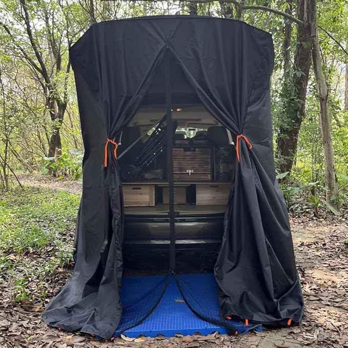 SUV Tent Van Camping Nomadic Camper Sleeping Take Shower or Change Clothes in Vehicle Water-Repellent and Lightweight Portable Bag Set up Size: L.W.H: 148x148x230 Centimeters