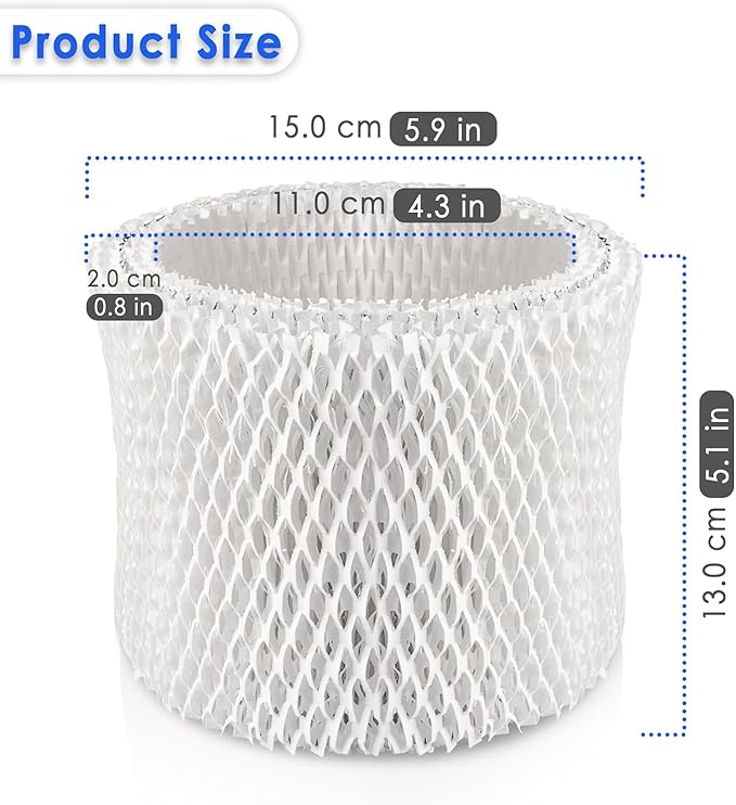WF2 Humidifier Filter Replacement for Vicks V3100 V3500 V3600 V3700 V3800 V3850 V3900, for Honeywell HCM-350 HCM-630 HCM-300T, for Kaz 3020, for Sunbeam 1118 1119, ECM-250i, ECM-500
