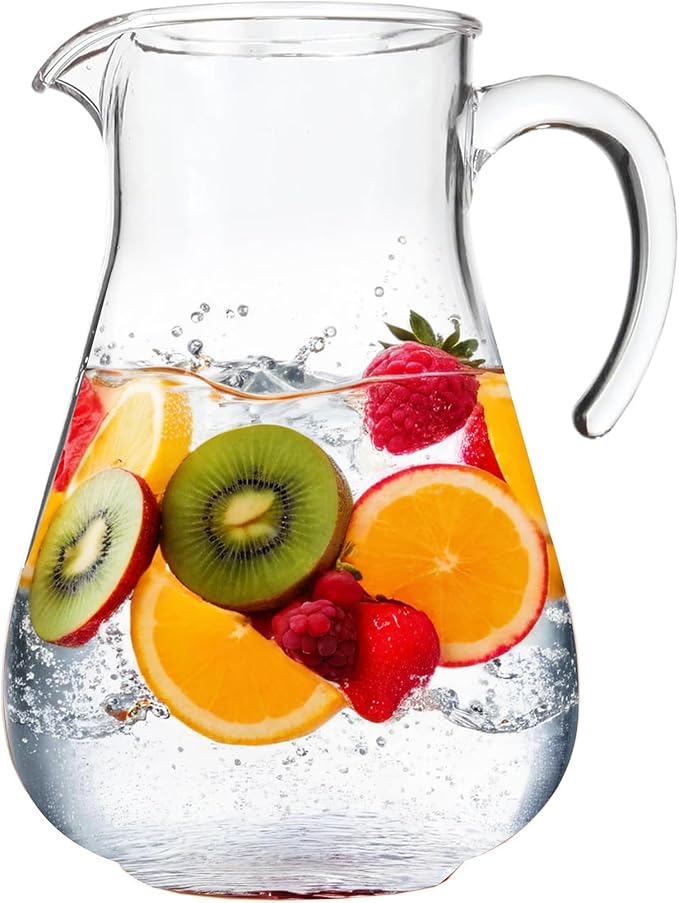 Lily's Home Break Resistant Plastic Pitcher, the Large Capacity Makes it Excellent for Parties, Both Indoor and Outdoor (98 Ounces)