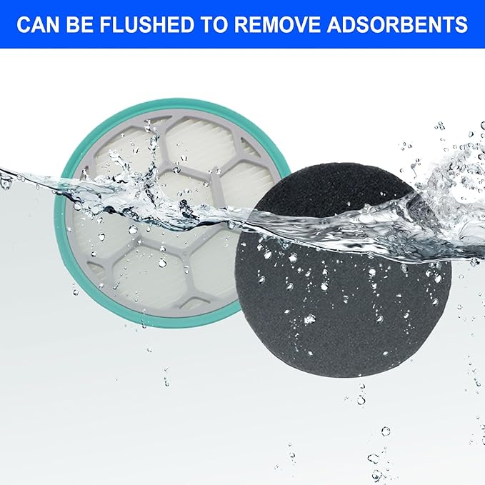 VideoPUP Replacement 2pcs HEPA Filter & 4pcs Sponges Kit Compatible with Neakasa/Neabot P1 Pro Pet Grooming Kit & Vacuum Cleaner - AquaVibe