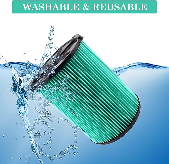 VF6000 Filter for Ridgid Shop Vac 5-20 Gallon Wet Dry Vacuums, 5-Layer HEPA Filter Fits WD5500 WD0671 WD6425 WD7000 (2 Pack VF6000 Filters + 4 Pack VF3502 Bags) - AquaVibe