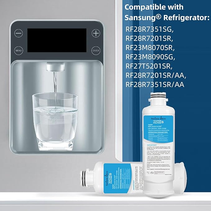 DA97-17376B Water Filter for Sam&sung Haf-qin/exp, Rf28t5001sr, Da97-08006c, Rs27t5200sr, Rf28r7351sg, Rf24r7201sr, Rf27t5201sr, 4Pack.