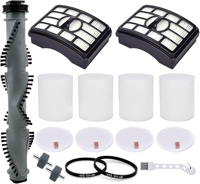 Leadaybetter Filter Replacemen Brush Roll Belt and Wheels Parts for Shark Rotator Professional NV500 NV501 NV502 NV505 NV550 UV560 Upright Vacuum, Parts XHF500 & XFF500 - AquaVibe