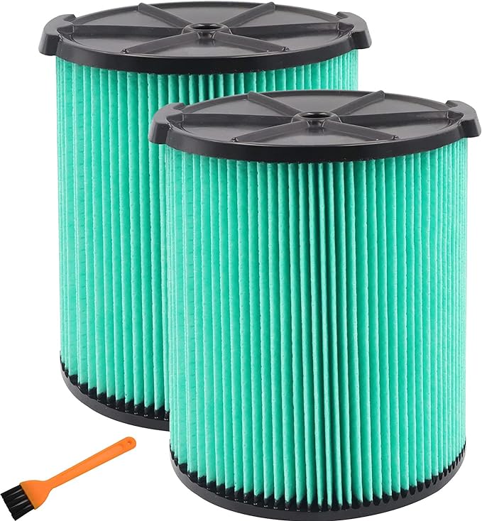 Cartridge Filter for Craftsman CMXZVBE38753 fit CRAFTSMAN 38753 HEPA Media Wet/Dry Vac Filter for 5 to 20 Gallon shop vacuums (9-38753) (2 Pack) - AquaVibe