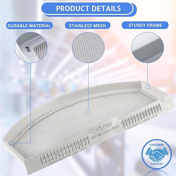 WE03X23881 Dryer Lint Screen Replacement For GE Gas Dryer & Dryer GTD65EBSJ3WS GTX22EASK0WW GTD45EASJ2WS GTD42GASJ2WW GTD42GASJ0WW GTD72EBSN0WS GTD65GBSJ1WS GTD42GASJWW GTX22GASK0WW HTX21EASK0WW Etc