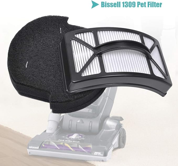 KEEPOW Filter Replacement Kit Compatible with Bissell Powerlifter PowerTrak Pet Vacuum, 2 Pre Motor Filters 1604127 and 2 Post Motor Pleated Filters 1604130 - AquaVibe