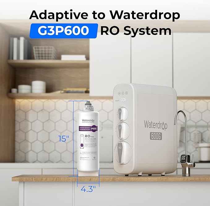 Waterdrop WD-G3P600-RO Filter and Smart Breathing Light, Bundle