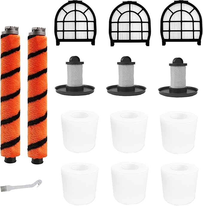 Brush Roller Foam Hepa Felt Filters Compatible with Shark LZ600 LZ601 LZ602 LZ602C QU602Q, QU603Q APEX UpLight Lift-Away DuoClean Vacuum Cleaner # XFFLZ600 & XHFFC600 - AquaVibe