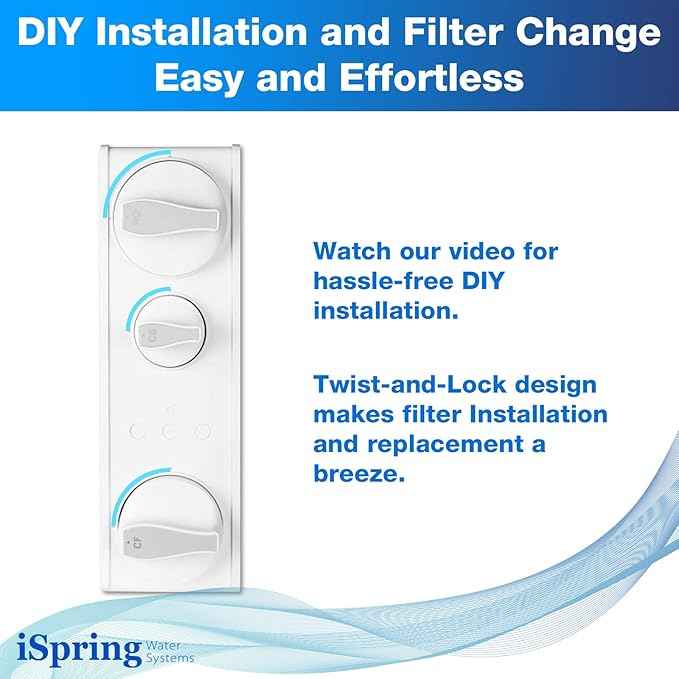 iSpring F3-RO500AK 1 Year Replacement Filter Pack for RO500 Series Tankless Reverse Osmosis Water Filtration System