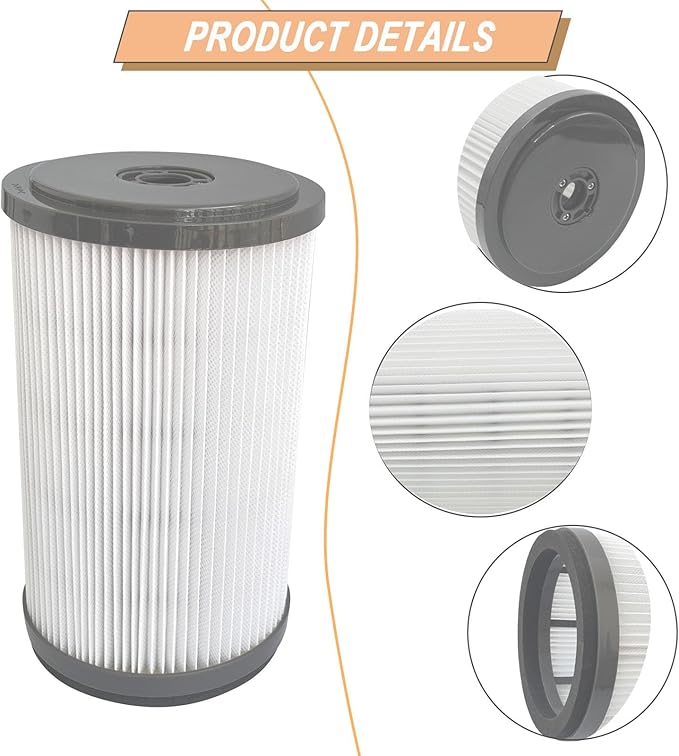 P770 Vacuum Filter Compatible with Ryobi 18-Volt ONE+ 6 Gal Cordless Wet Dry Vacuum Filter 313052002 (2 Packs，Grey) - AquaVibe