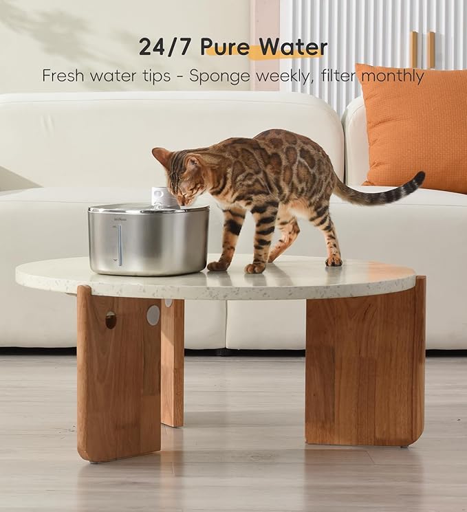 8 Pack Filters Replacement Filter for FS10 Plus Cat Fountain, 6 Layer Filter, Pet Drinking Fountain for 138 fl oz/4.1L FS10 Plus (White, 8 Filters + 32 Sponges & 8 Pump Filters)