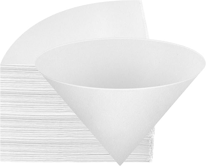 NACHLYNN 100pcs Fryer Oil Filter 4.5 Inch Cooking Oil Filter Kitchen Oil Filters Non-Woven Filter Cones Maple Syrup Filters Beeswax Filters Grease Filter Cones for Restaurant Kitchen Cafe Hotel