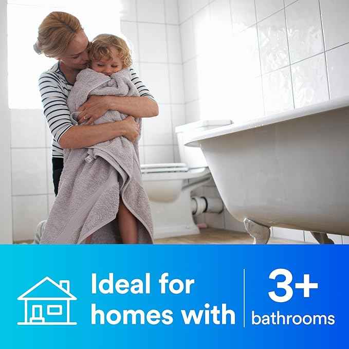 Filtrete Large Capacity Whole House System 3WH-HD-S01, Includes 30 Micron Pleated Filter and Mounting Bracket, Protects Plumbing and Appliances, Ideal for Three or More Bathroom Homes