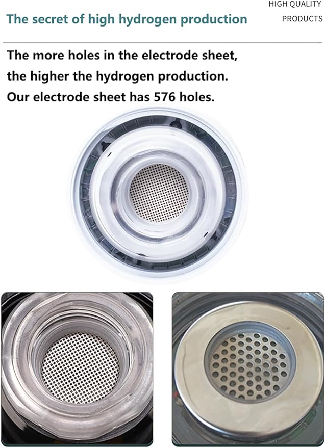 High-Concentration Portable Hydrogen Water Bottle Generator – 230ml Smart Rechargeable PEM Hydrogen Water Machine | Molecular Hydrogenated Water Cup for Travel, Office, Fitness Gold