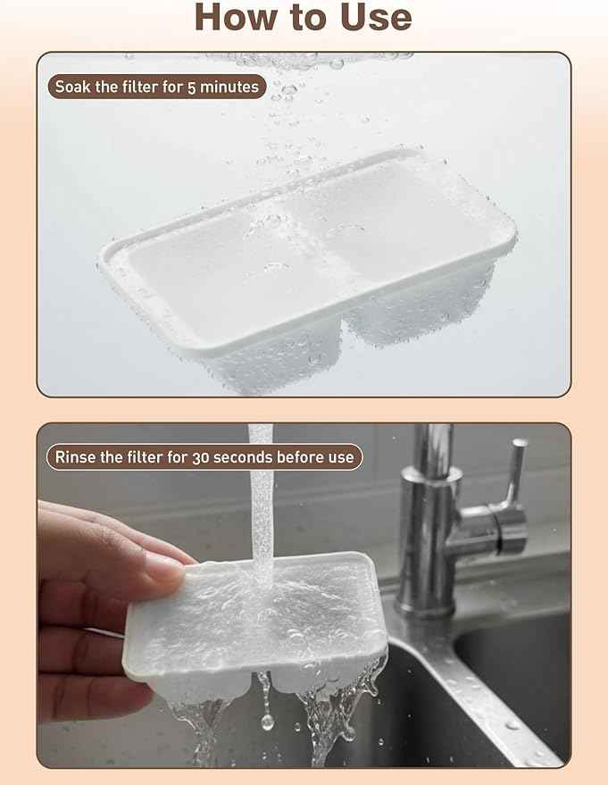 6 Packs Replacement Filters for Cat Water Fountain, Filters & Sponges with Activated Carbon, Ion Exchange Resin, Compatible with Automatic Water Fountain