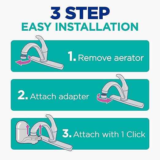 PUR PLUS Vertical Faucet Mount Water Filtration System, Lead-Reducing Filter, Great-Tasting Water, Easy Install, Lasts 100 Gallons, Compatible with Sinks with External Aerators, Chrome