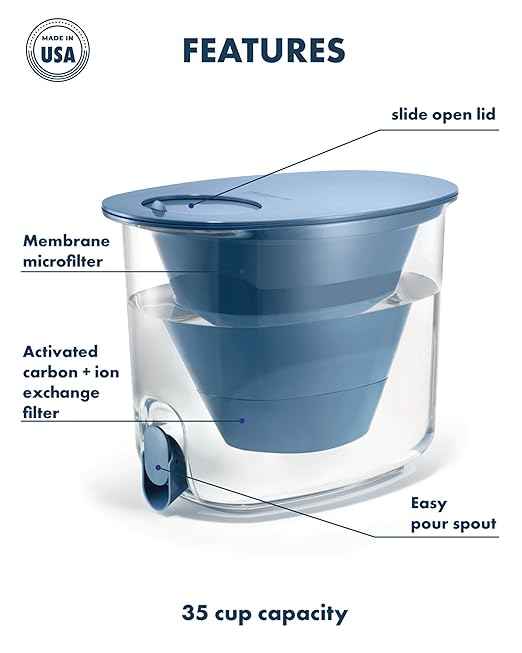 LifeStraw Home High-Capacity Water Filter Dispenser, 35-Cup, White, BPA-Free Designed for Everyday Protects Against Bacteria, parasites, microplastics, PFAS, Lead, and Improves Taste