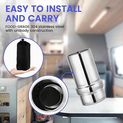 NSF/ANSI 42&372 Standard 1L (1000 ML) Portable Stainless Steel Gravity-Fed Water Filter Gravity Sport Bottle with Carbon Filter, for Travel, Camping, Backpacking and Emergency Preparedness