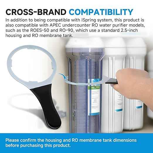 Metal Water Filter Wrench Compatible with iSpring AWR2 ，Suitable for HW12, HC12, RCC and RCCP Series Filters，Water Filter Removal Tool