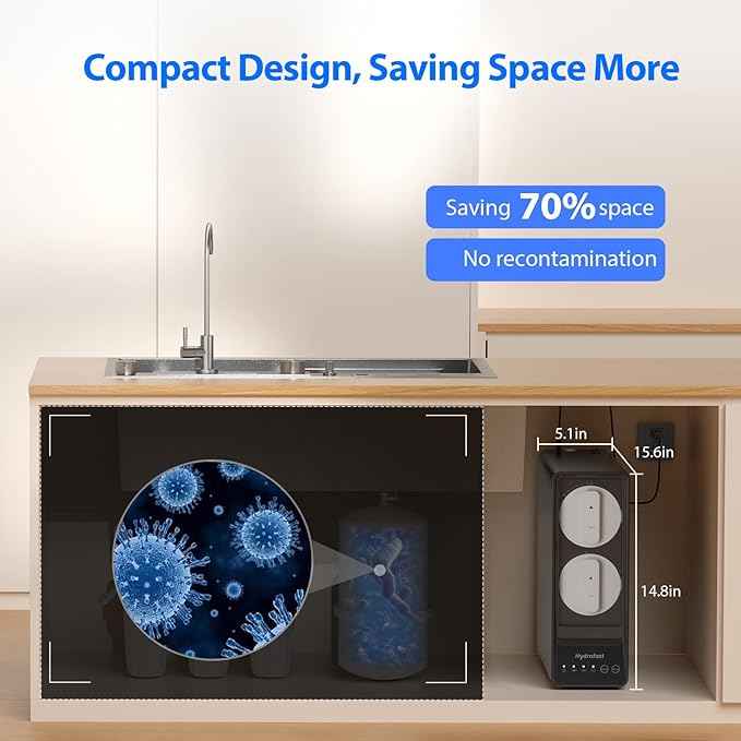 800GPD Reverse Osmosis System, 9 Stage Tankless RO Water Filtration System, Under Sink Water Filter 𝐈𝐧𝐜𝐥. 𝟏 𝐄𝐱𝐭𝐫𝐚 𝐓𝐃𝐒 𝐌𝐞𝐭𝐞𝐫, 2.5:1 Pure to Drain, Reduce TDS, FCC Listed