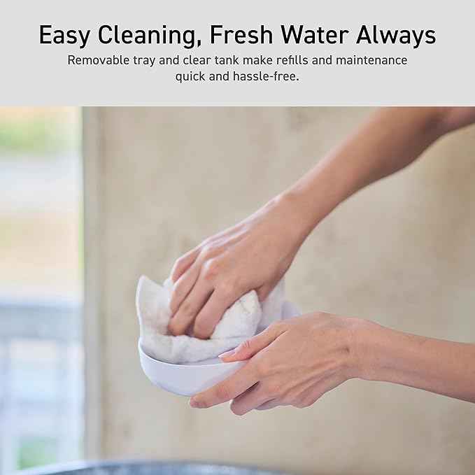 ELECOM Silent Cordless Automatic Pet Water Fountain, 2.5L Capacity, Motion Sensor & Timer Mode, Rechargeable 5200mAh Battery, 3-Layer Filtration, for Cat and Small Dog (White)