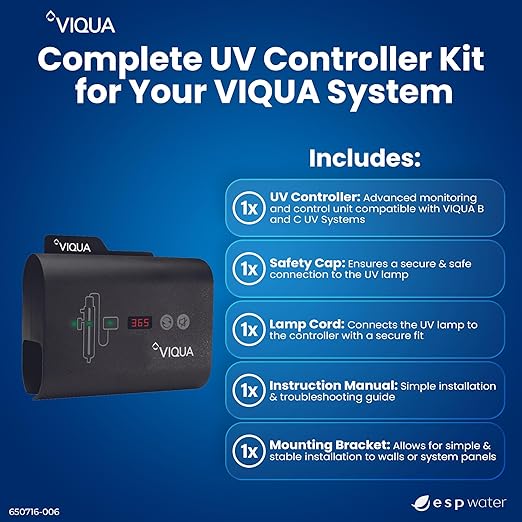 VIQUA UVMAX 650716-006 UV Controller Replacement Power Supply Kit - OEM Ballast for Viqua UVMAX B & C Models 1994–2000, Lamp Harness Included, Power Cord Sold Separately