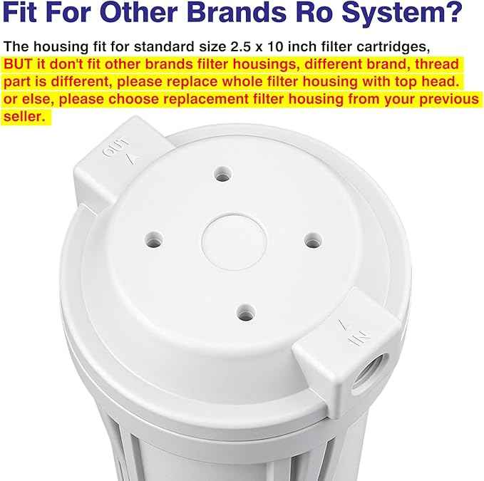 Geekpure 10 Inch Reverse Osmosis Water Filter Housing for RO Filtration System -1/4" Port-2.5" - AquaVibe