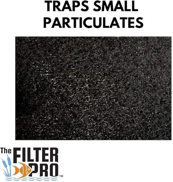 Carbon Fine Filter Media, 3/8" Thick, 18" x 120" Roll, Perfect for Aquariums, Ponds or Water Gardens, Made in USA