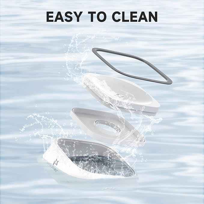 ELS PET No Spill Dog & Cat Bowl - 70oz/2L Large Capacity Travel Water Dispenser (White, 35oz)