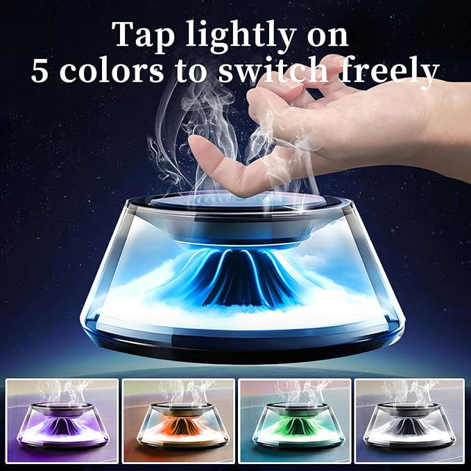 Smart Car Air Fresheners Diffuser 5 Ambient Light & Mist Car Fragrance, Auto On/Off, Adjustable Concentration with Two fragrance, Lasts for 5 months, Sandalwood and Pine