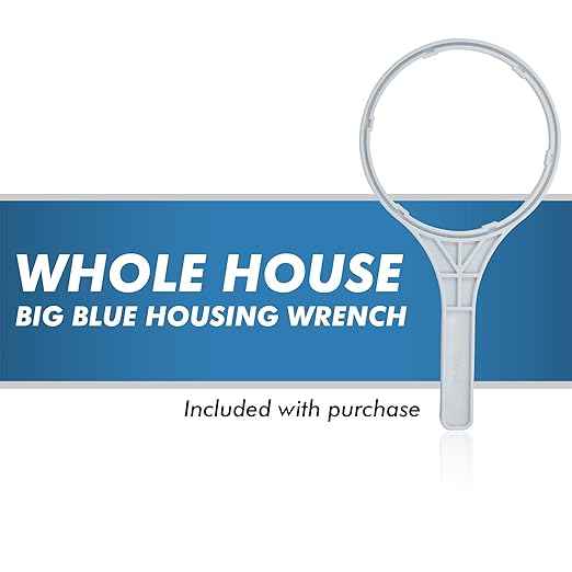 APEC Water Systems CB1-CAB10-BB Whole House Carbon Water Filter with 10" Home Filtration System, White