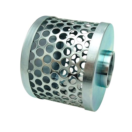 Round Hole Suction Strainers for Pump, Plated Steel (1.5")