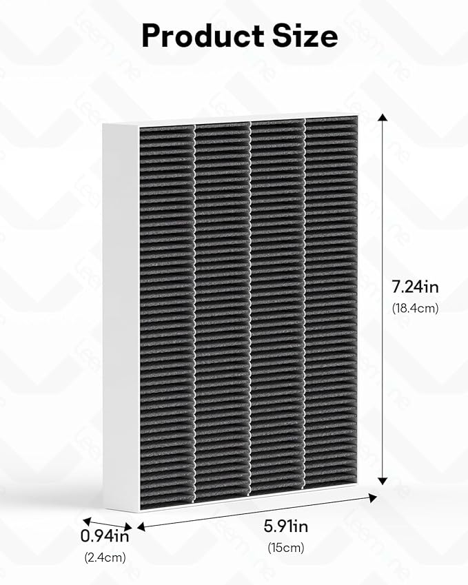 Leemone 8-Pack Replacement Filters for LEVOIT Superior 6000S Smart Evaporative Humidifier, Captures Large Particles & Minerals, Gray
