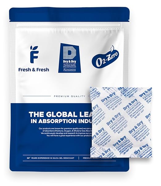 Dry & Dry 100 Gram [10 Packets] Silica Gel Packets Desiccants, Silica Packets - Rechargeable Silica Gel Packs, Desiccants Packets, Silica Gel